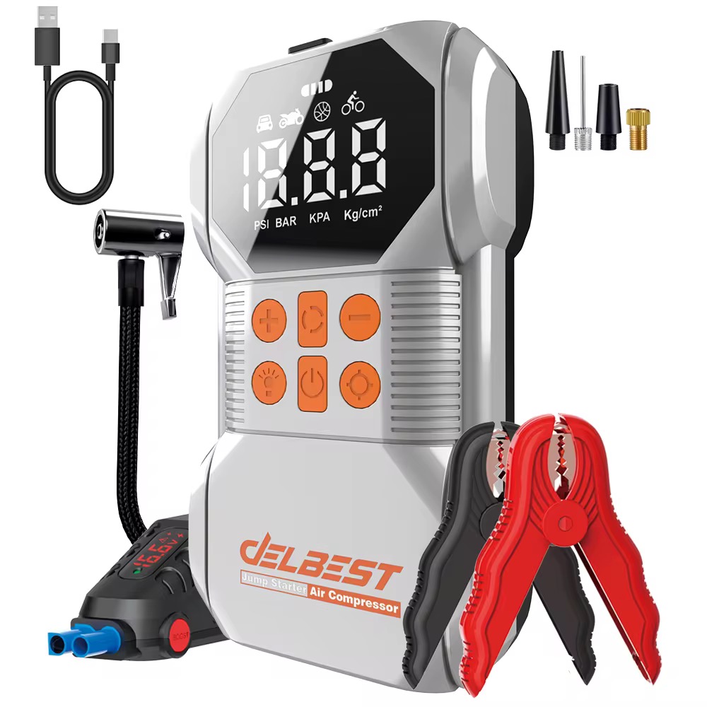 جامپ استارتر و پمپ باد برند DELBEST مدل Q7